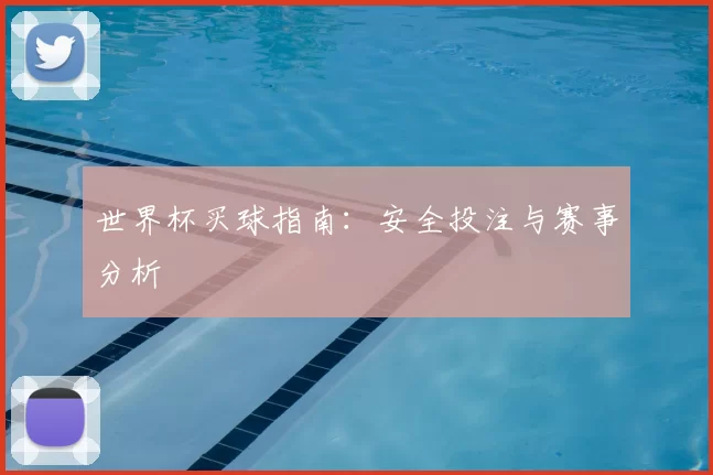 世界杯买球指南:安全投注与赛事分析